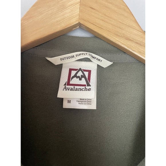 Avalanche Hoodie Zip Athletic Jacket Quilted Super Stretch Hiking Khaki Green M - Picture 4 of 5